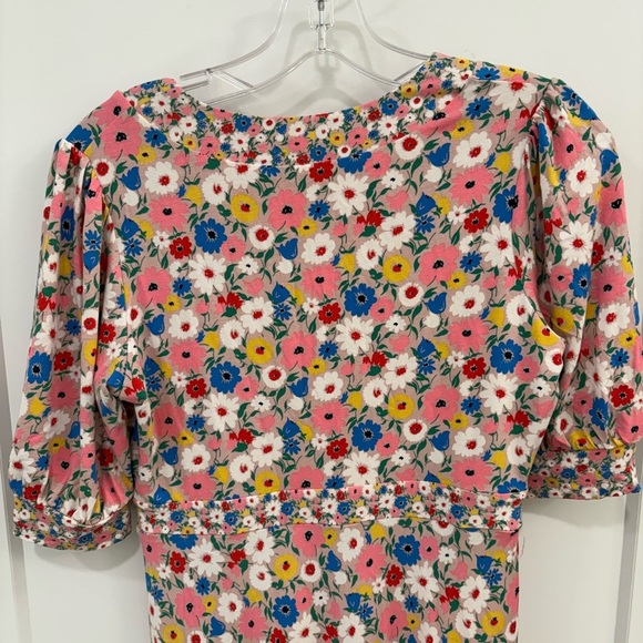 Boden Eva Pink Floral/Milkshake Jersey Midi Dress Size 4 Petite - Picture 9 of 12